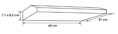 Campana ABBA para mueble negra de 60cm y 3 velocidades CR M08 N