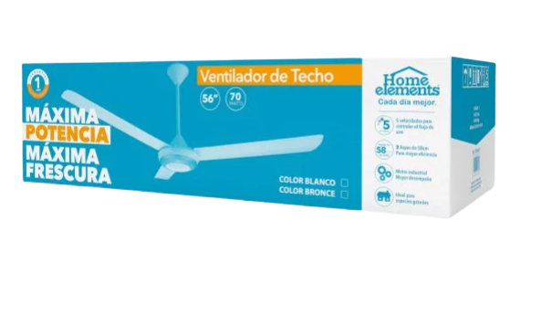 Ventilador de Techo Bronce Home Elements