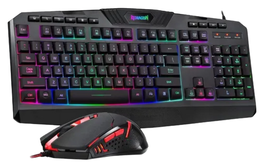 Combo teclado y mouse Redragon S101-3-SP 2 EN 1 K53A+M1RGB SPANI