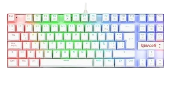 Combo teclado y mouse REDRAGON K552RGB-BA-W-SP WHITE K552RGW+M607W SPA